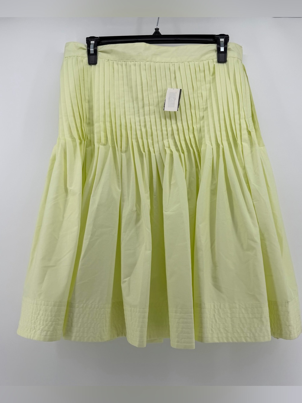 Free Assembly Yellow Pintuck Pleated Midi Skirt XL Cottagecore Coquette Preppy - Picture 2 of 11